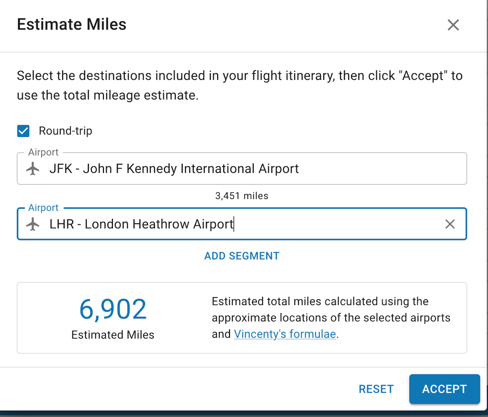 Loyalty pt app mileage estimate