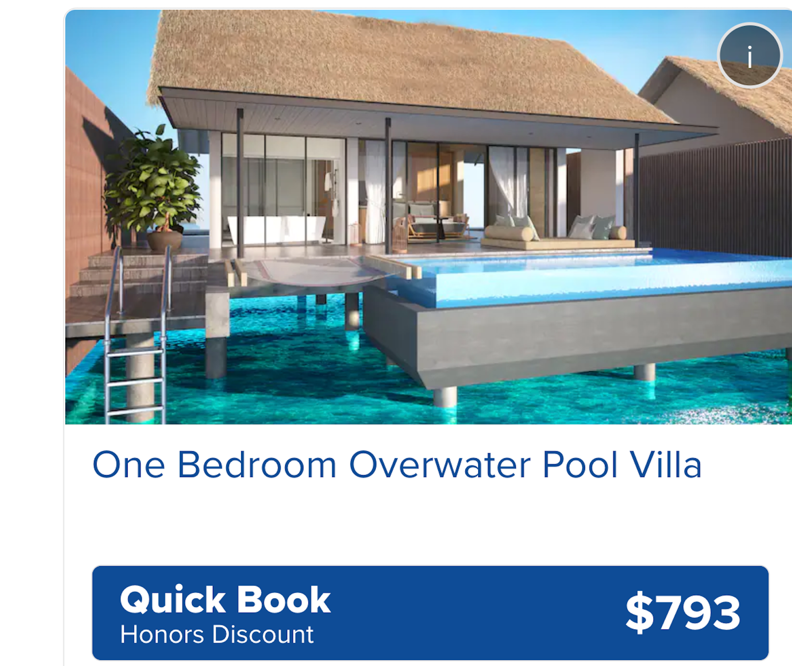 hilton maldives booking screenshot