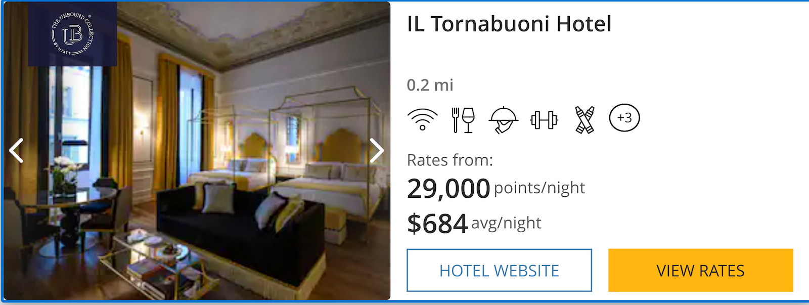 hyatt booking screenshot