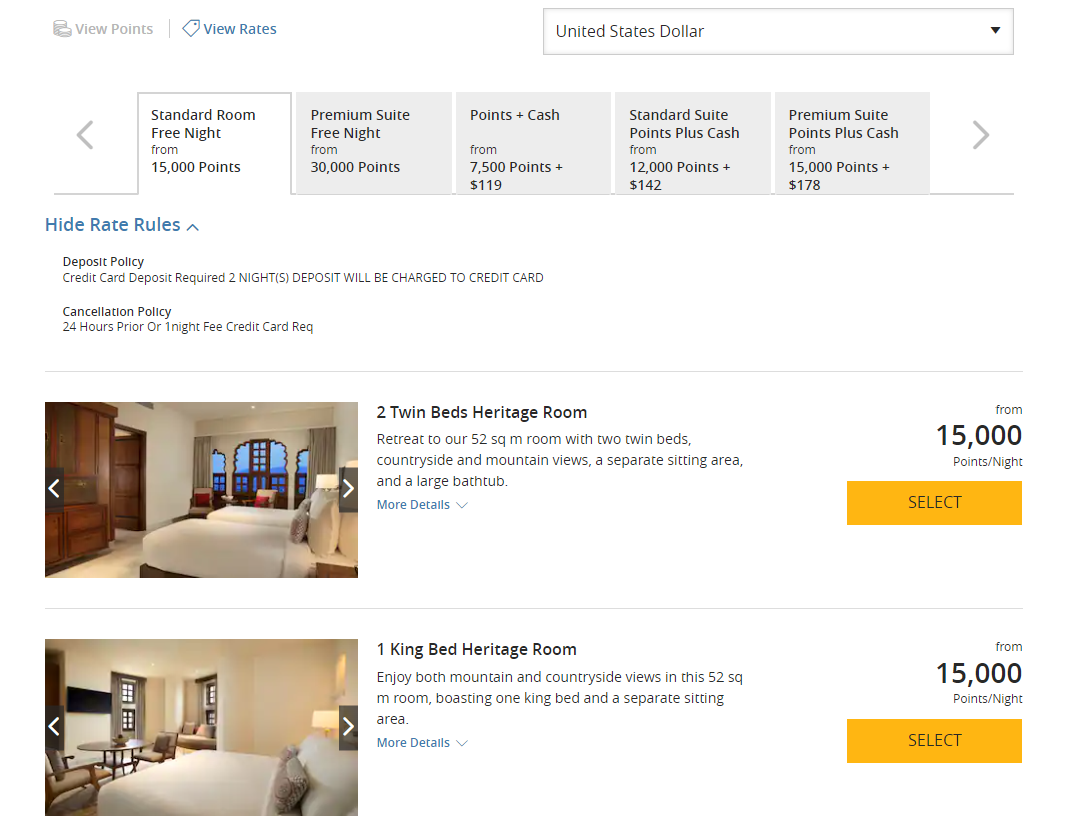 Alila Fort Bishangarh award nights