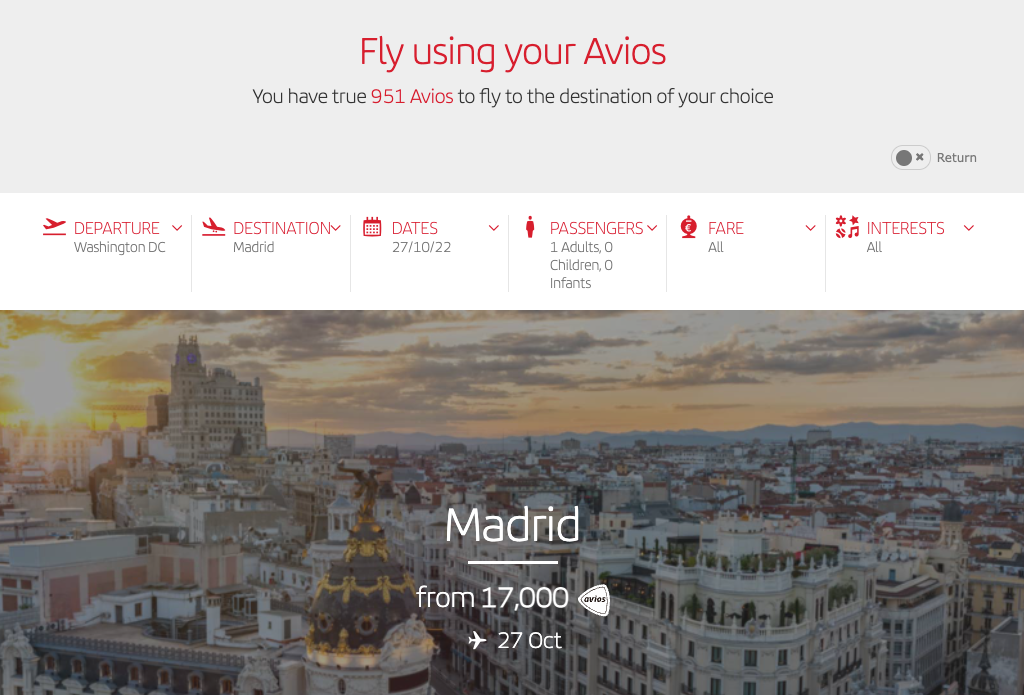 Iberia account flight booking details