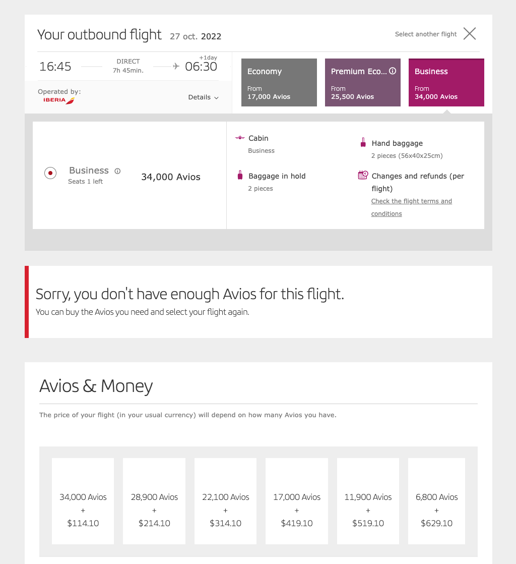 Iberia account flight booking payment