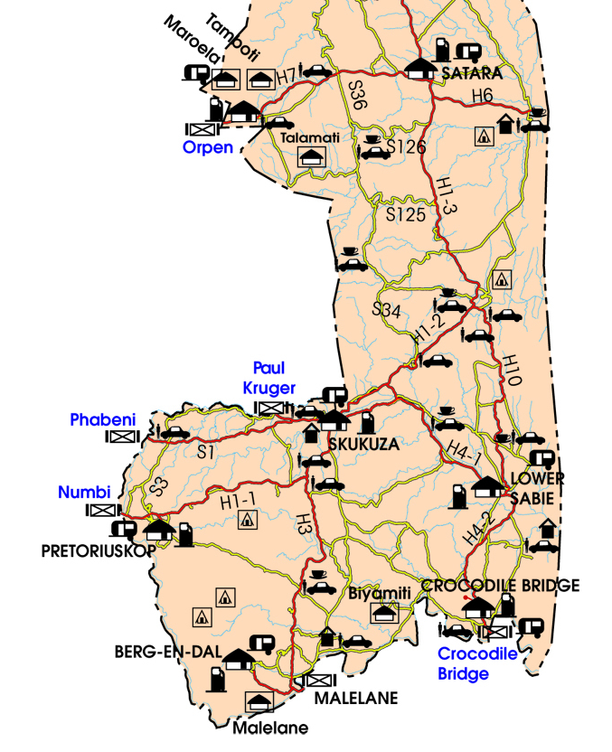Kruger National Park map