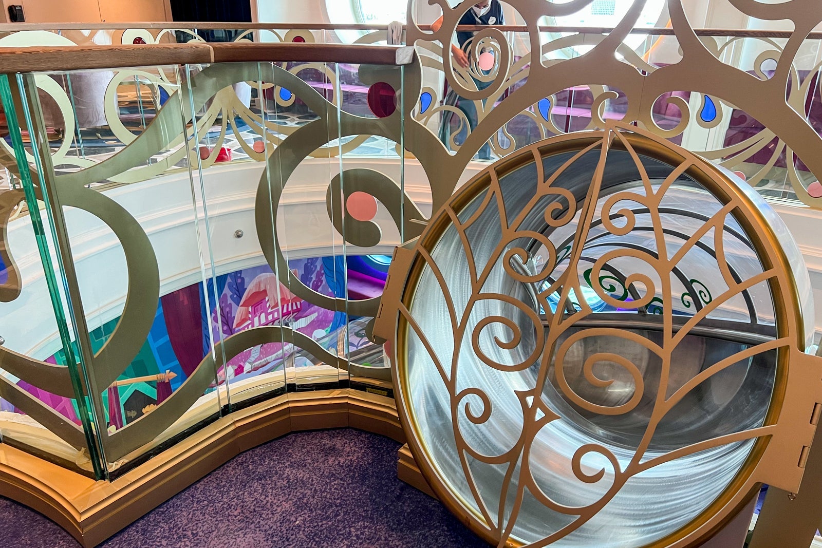 Slide from the Grand Hall into the Oceaneer Club kids area.