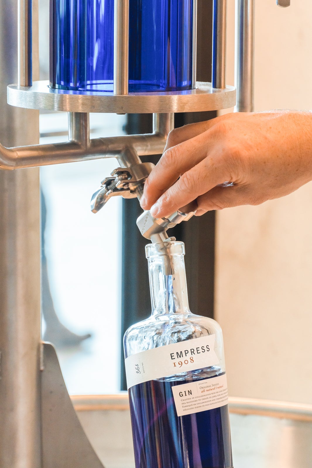 machine distilling gin