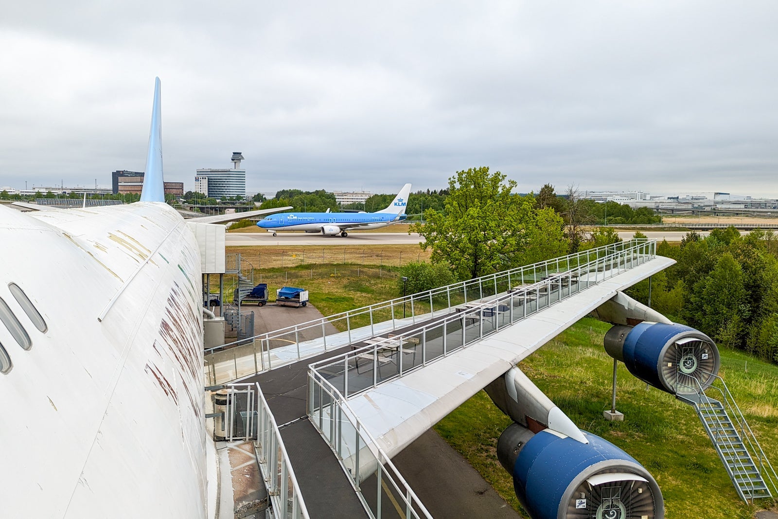 view of the plane wing