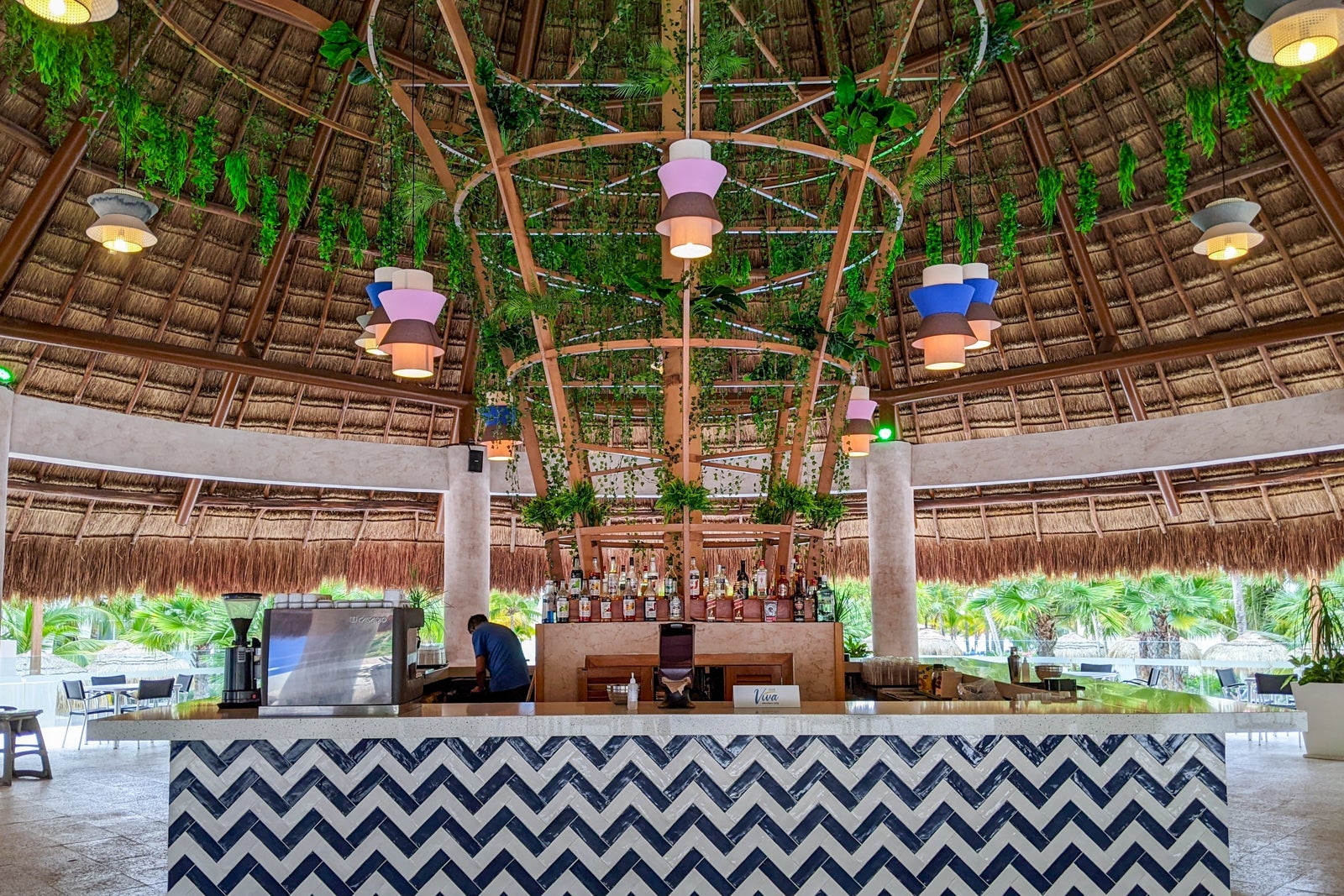 Coffee at the pool bar.