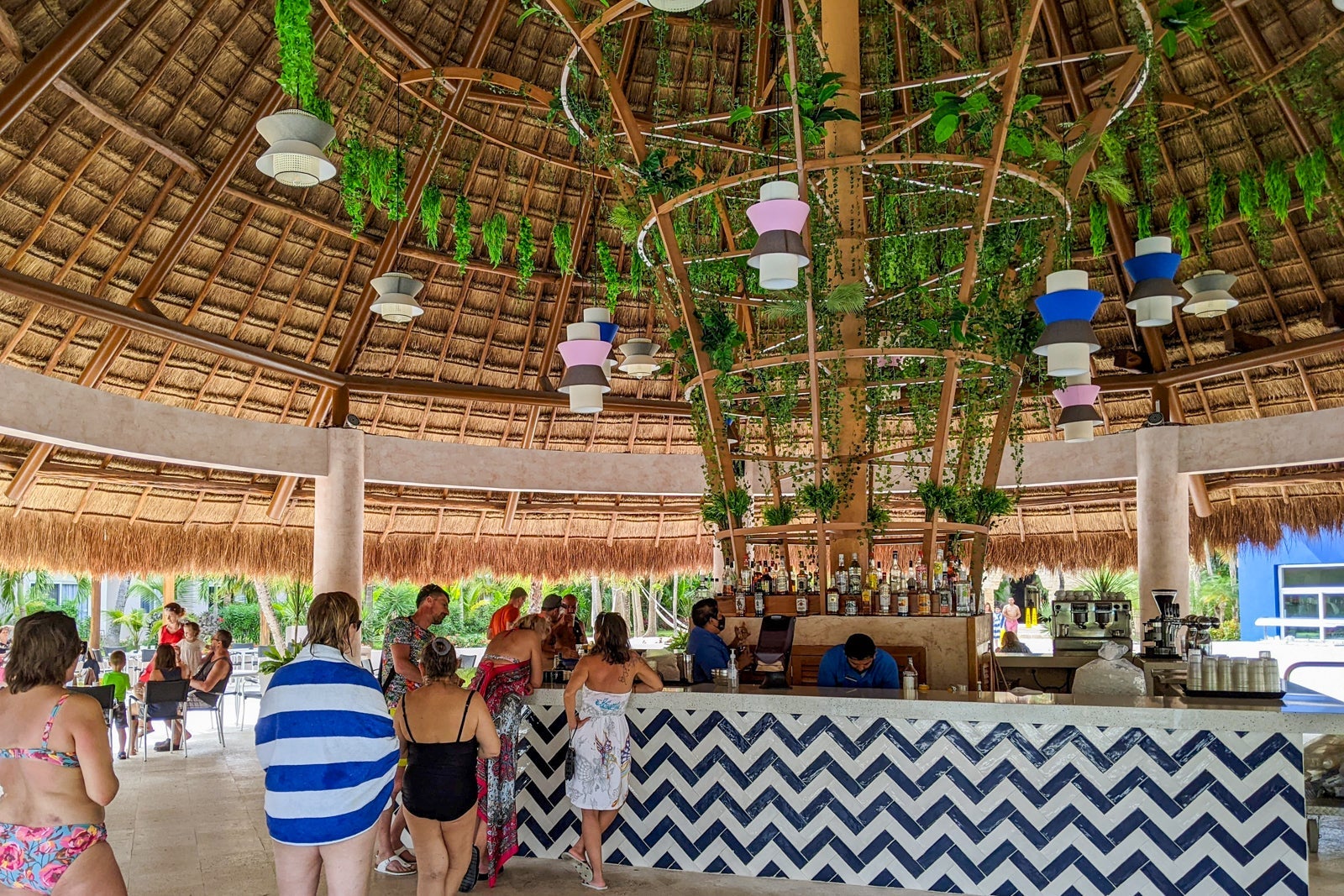 Line at the pool bar