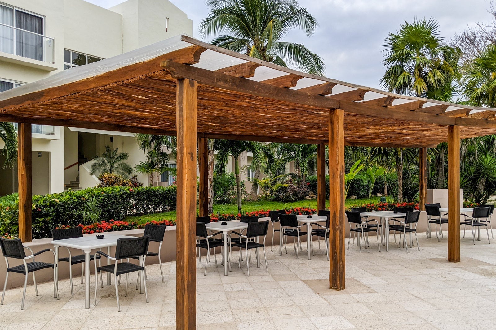 Pool bar seating area