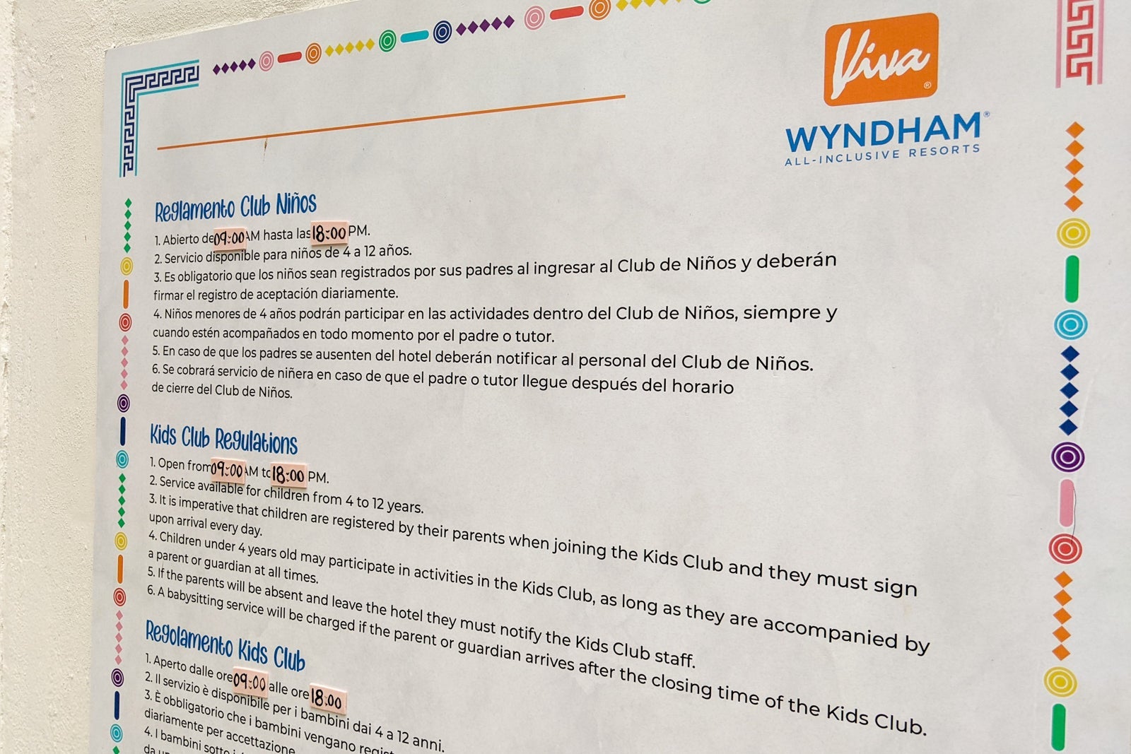 Wyndham Viva Azteca kid's club