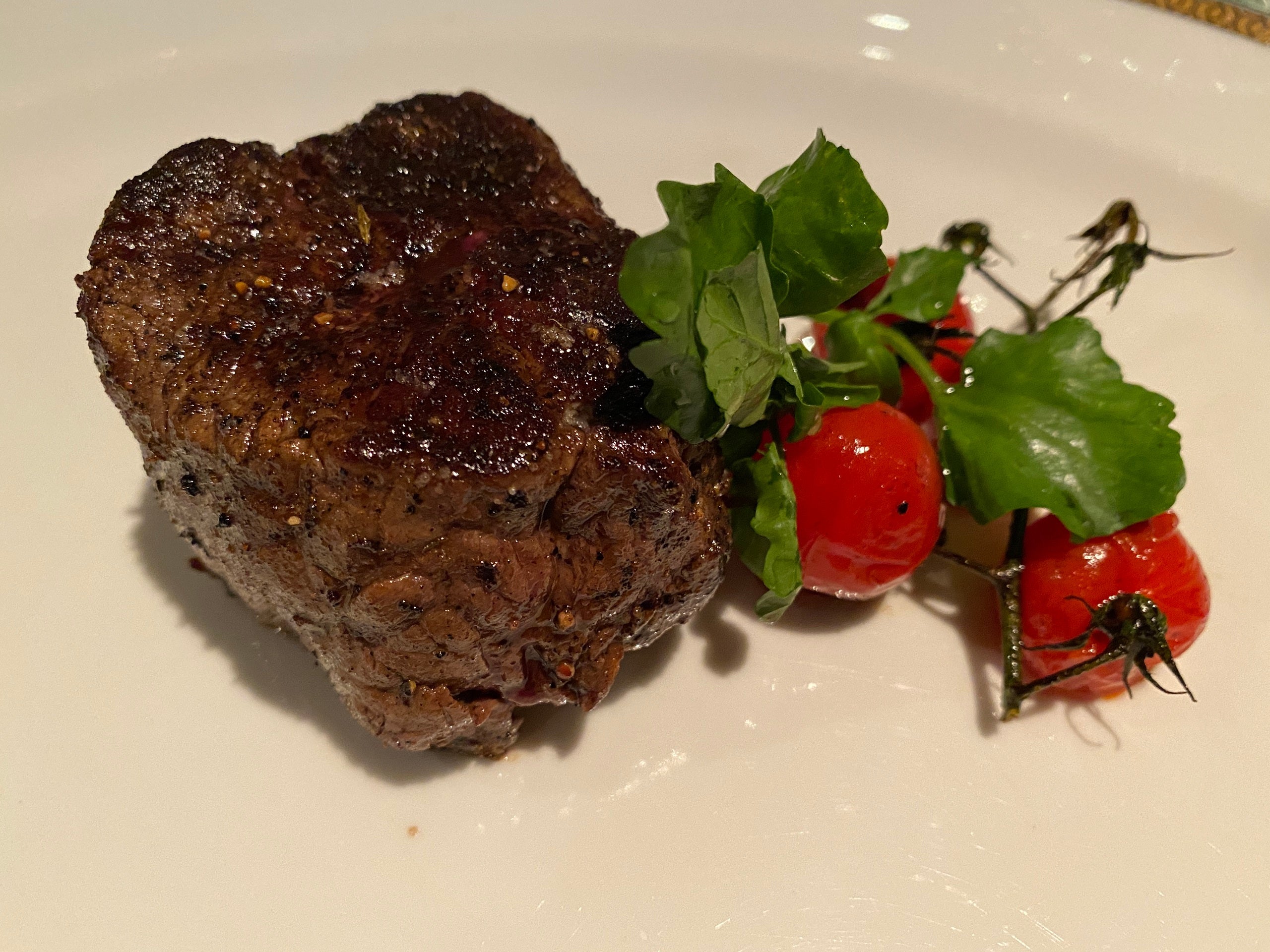 An 8-ounce fillet at the steakhouse on Cunard's Queen Mary 2