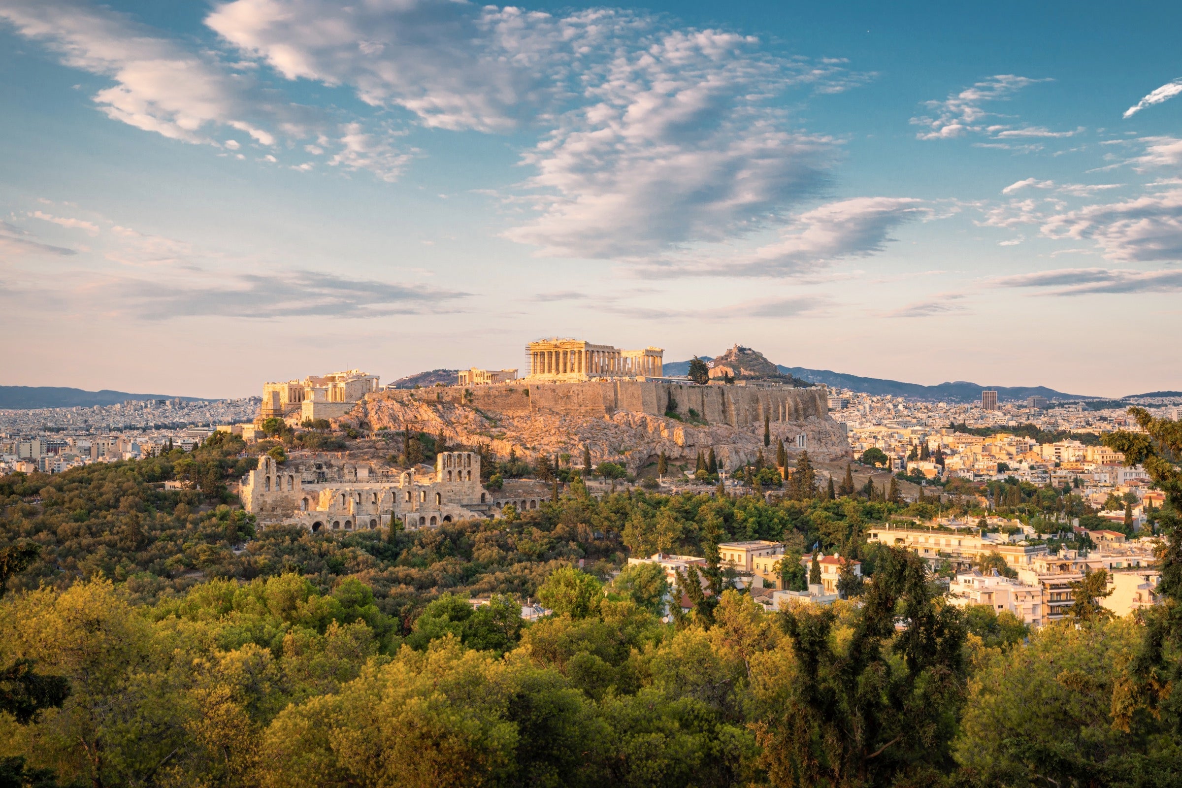 arial view of Athens, Greece