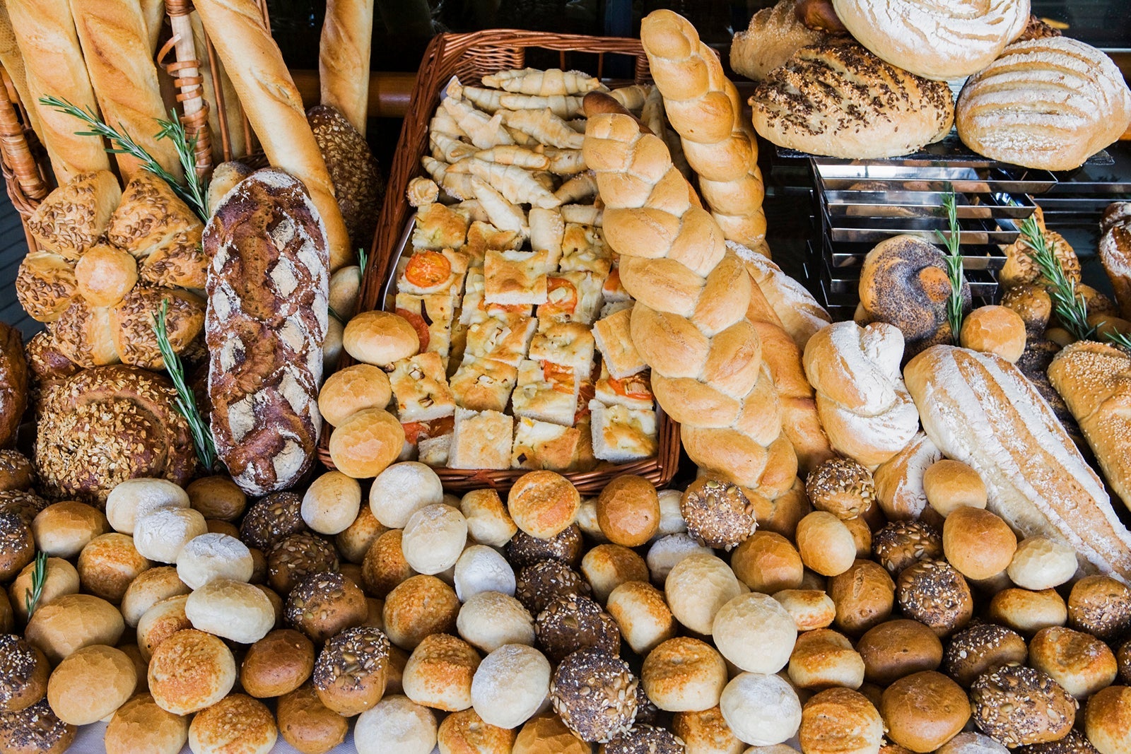 An assortment of fancy breads