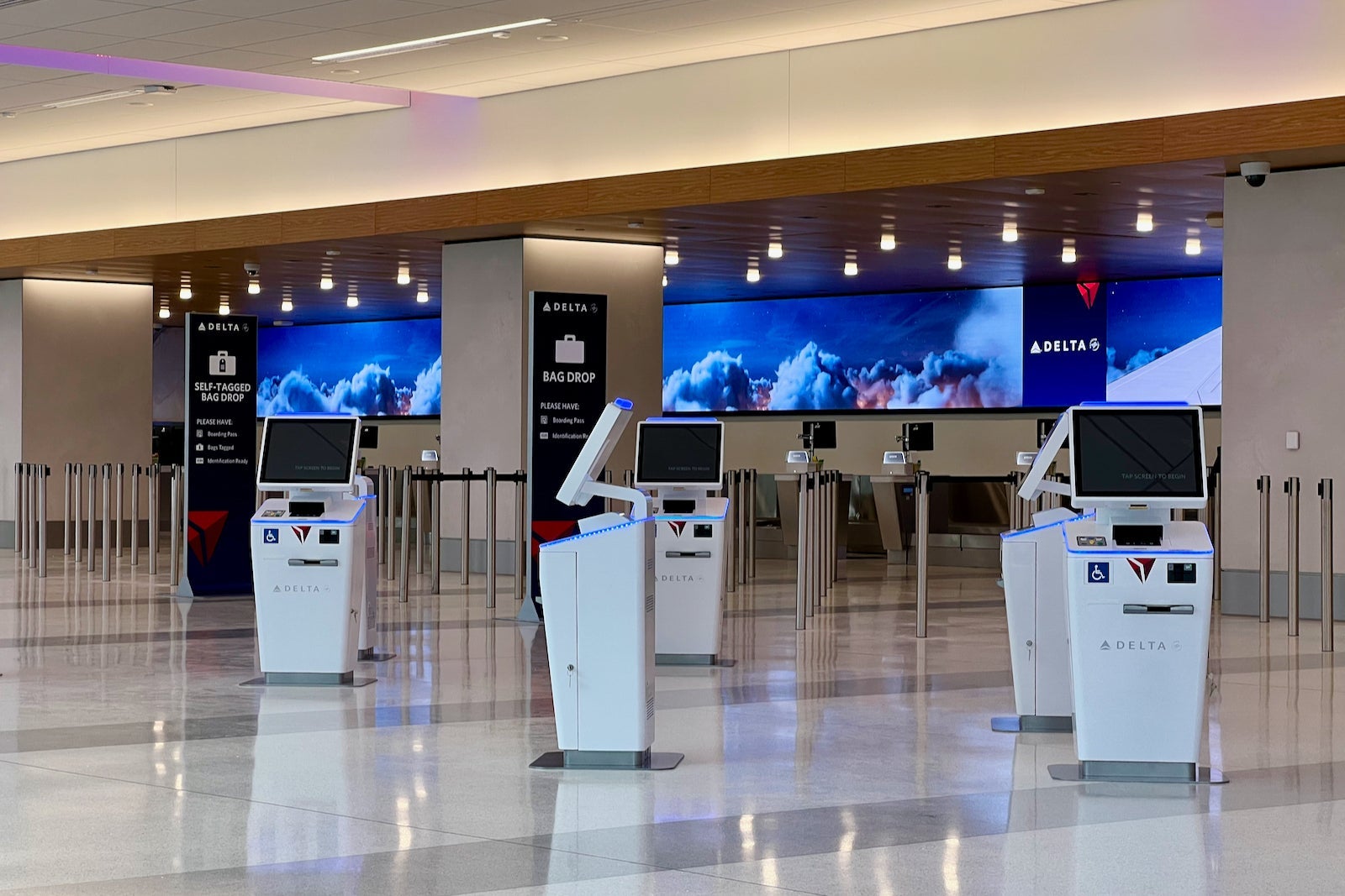 Delta check-in kiosks