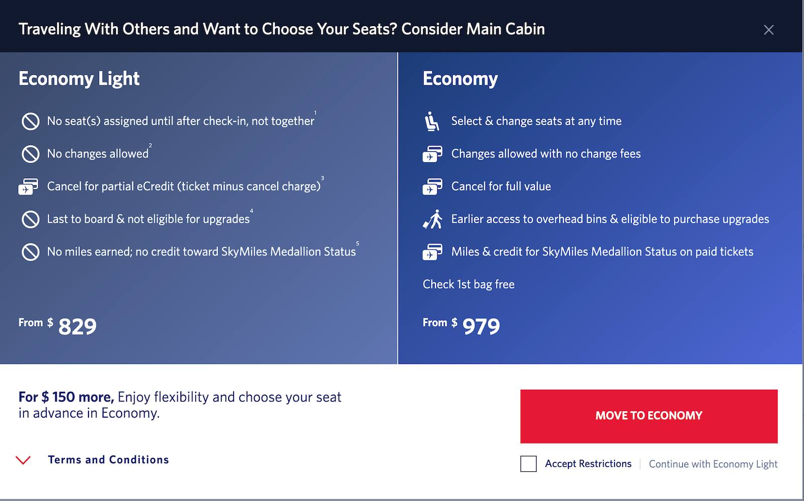 delta cabin restrictions