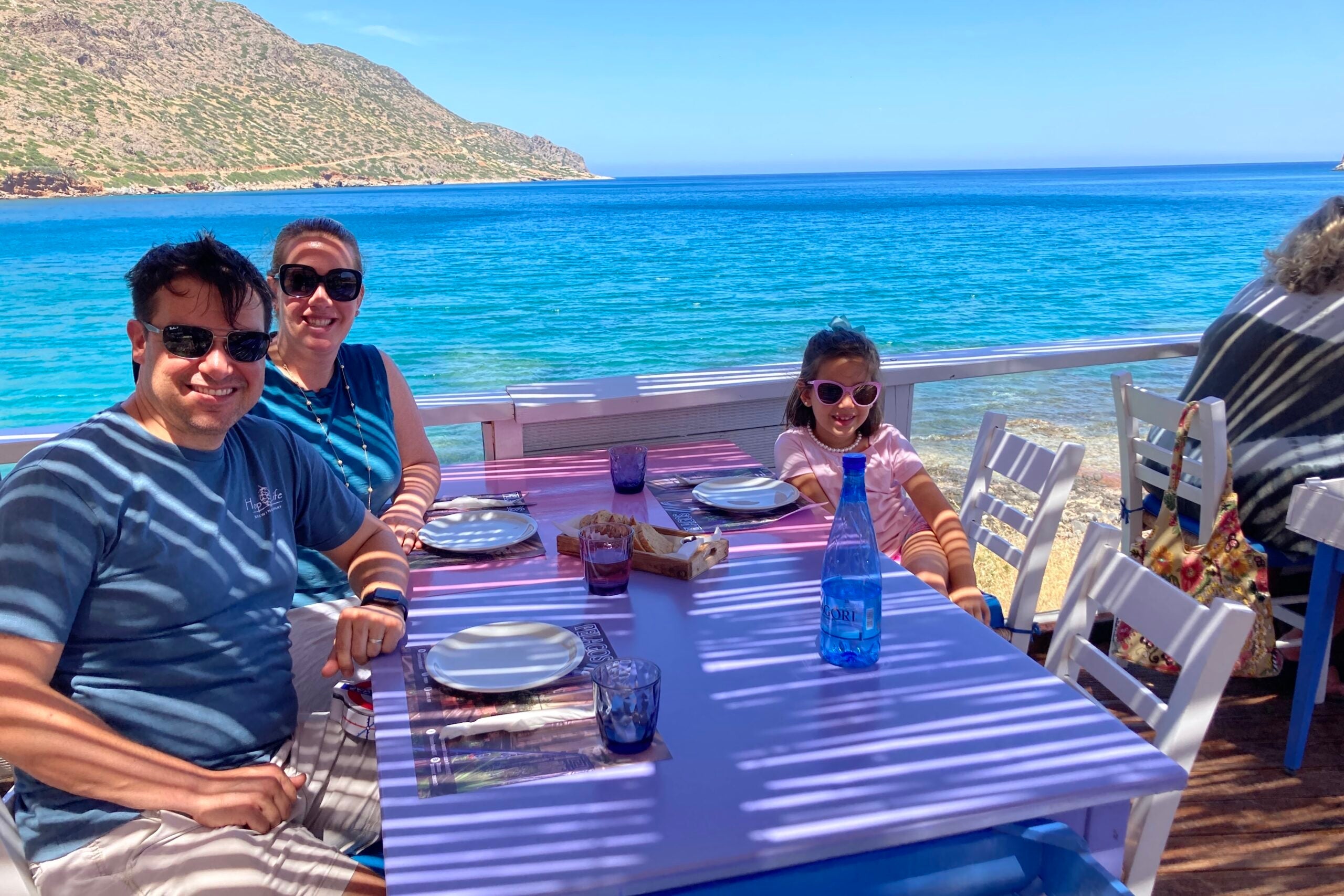 Nick Ewen and his family at Thalasso on the Greek island of Crete