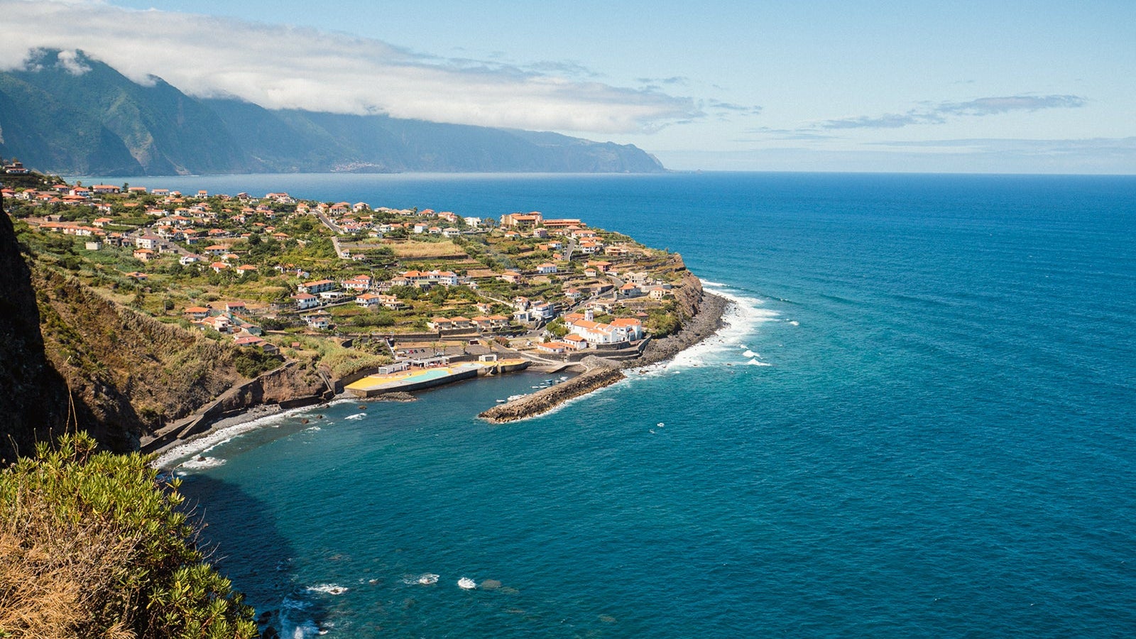 Ponta Delgada on the north coast Madeira Island, Portugal