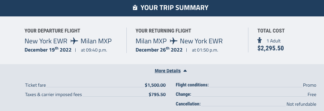 trip summary