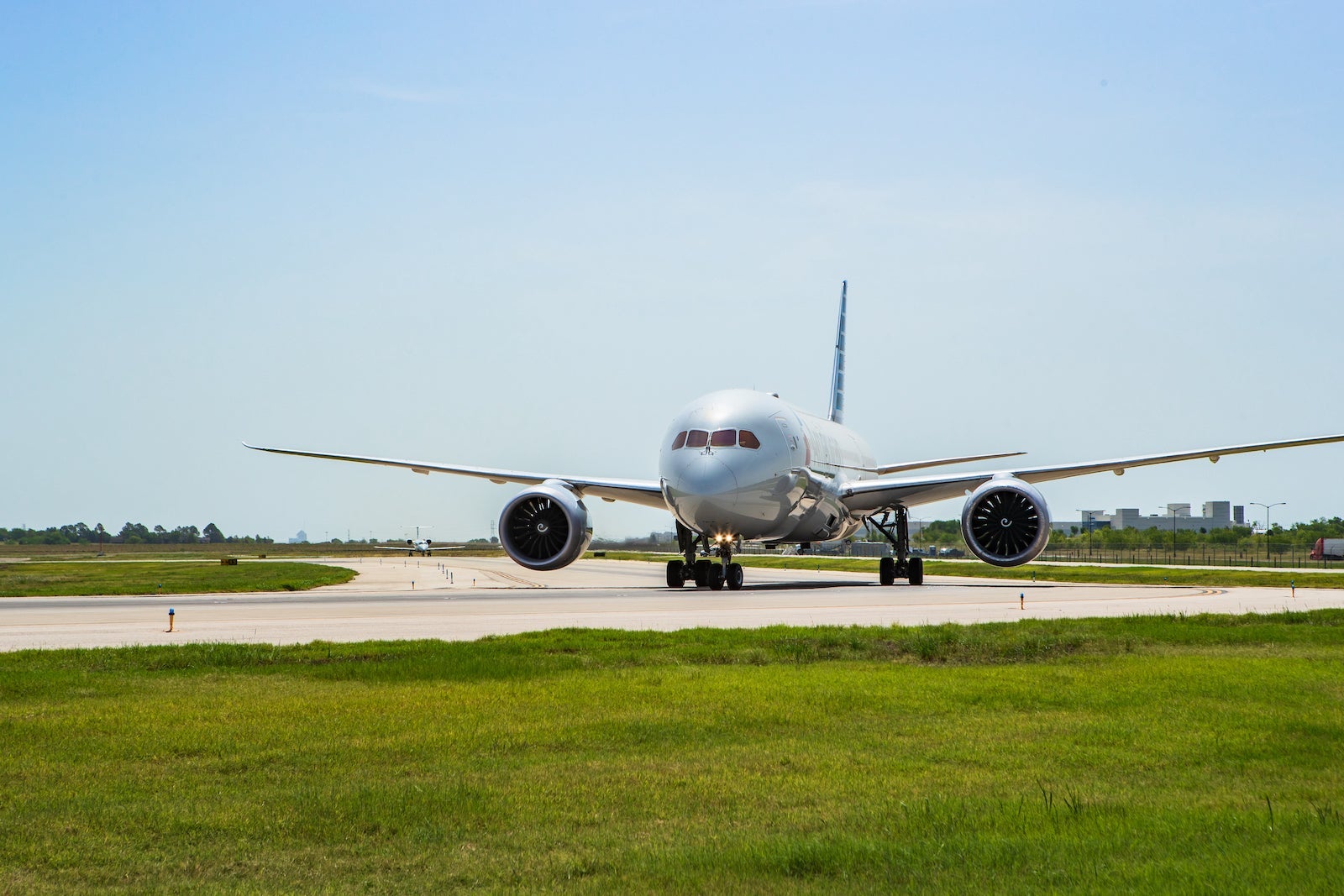 plane takes off at DFW