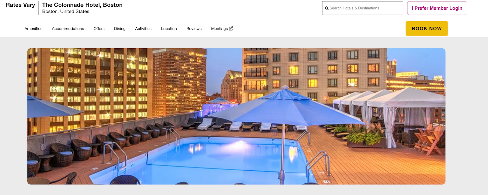 preferred hotels screenshot