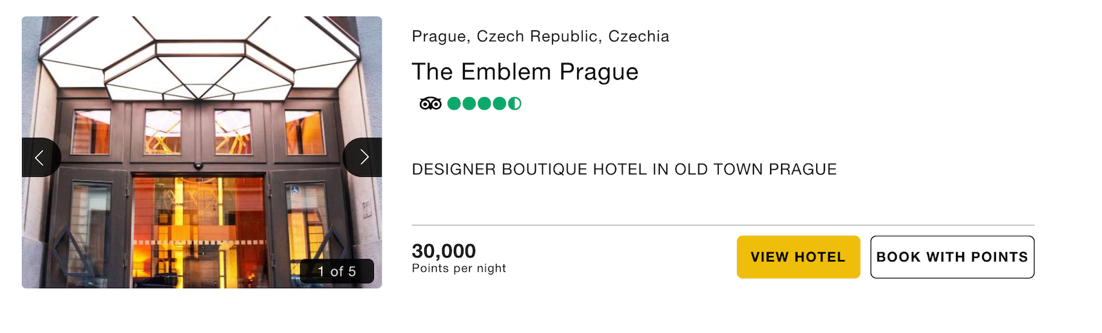 emblem hotel in prague screenshot