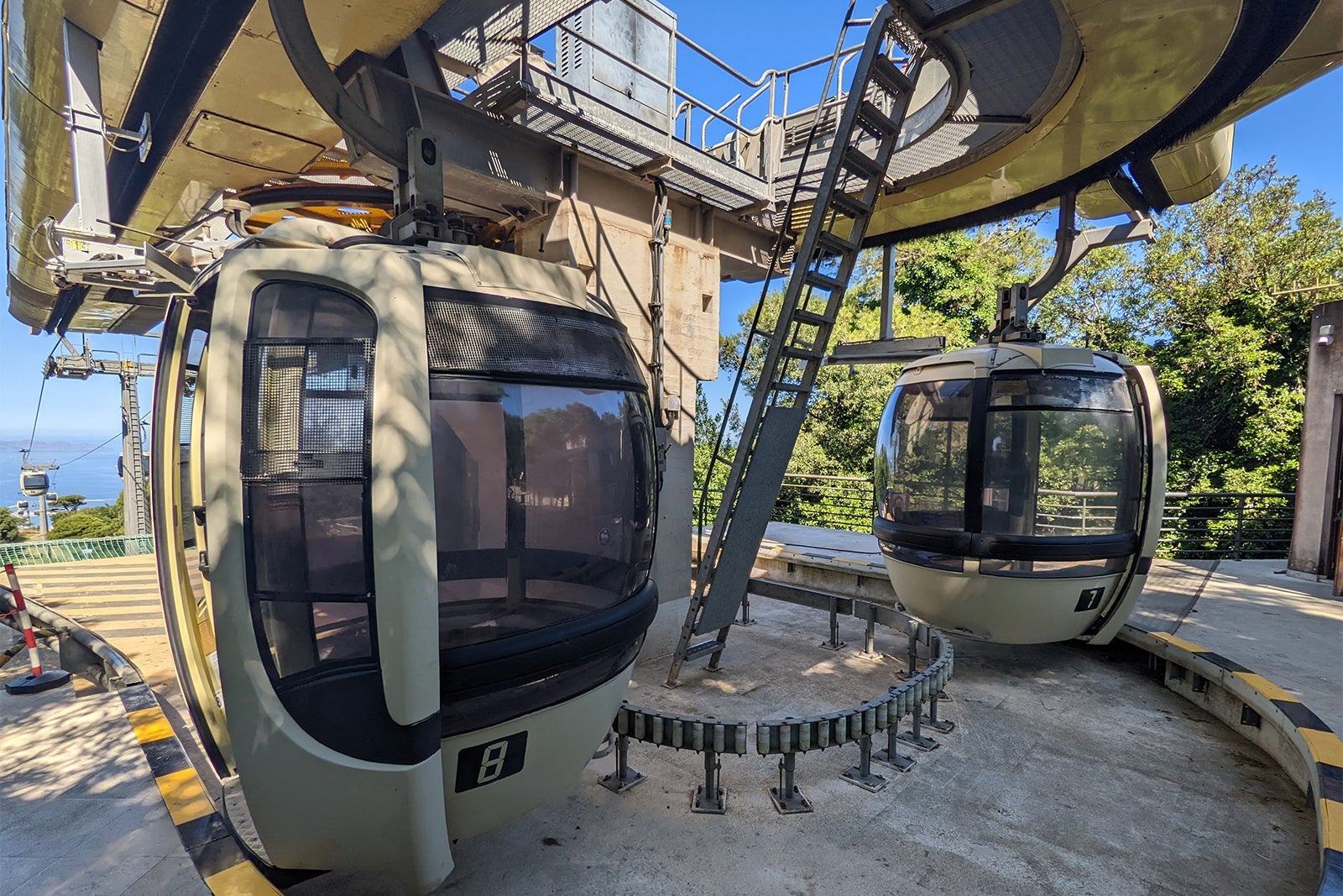 Cable car gondolas in Erice, Italy