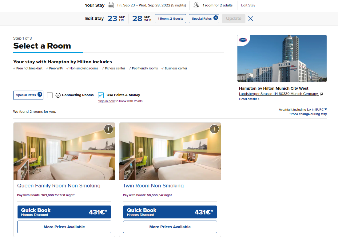 Hilton award stay