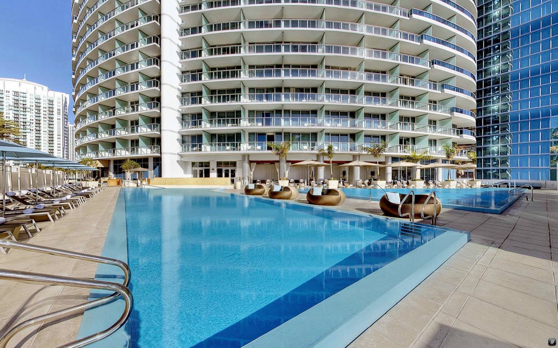 View of hotel pool