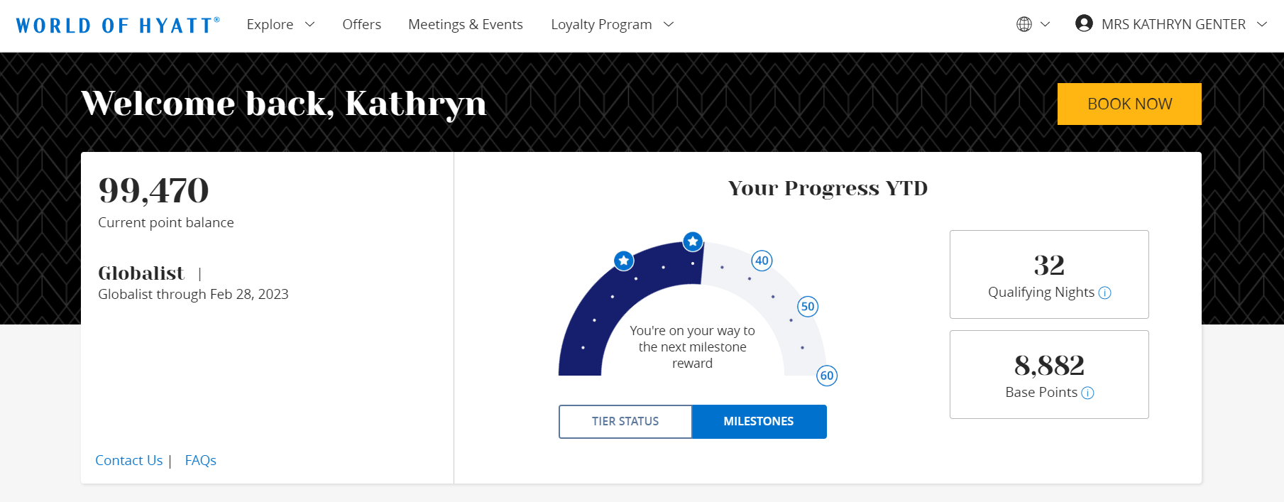 Katie's Hyatt nights