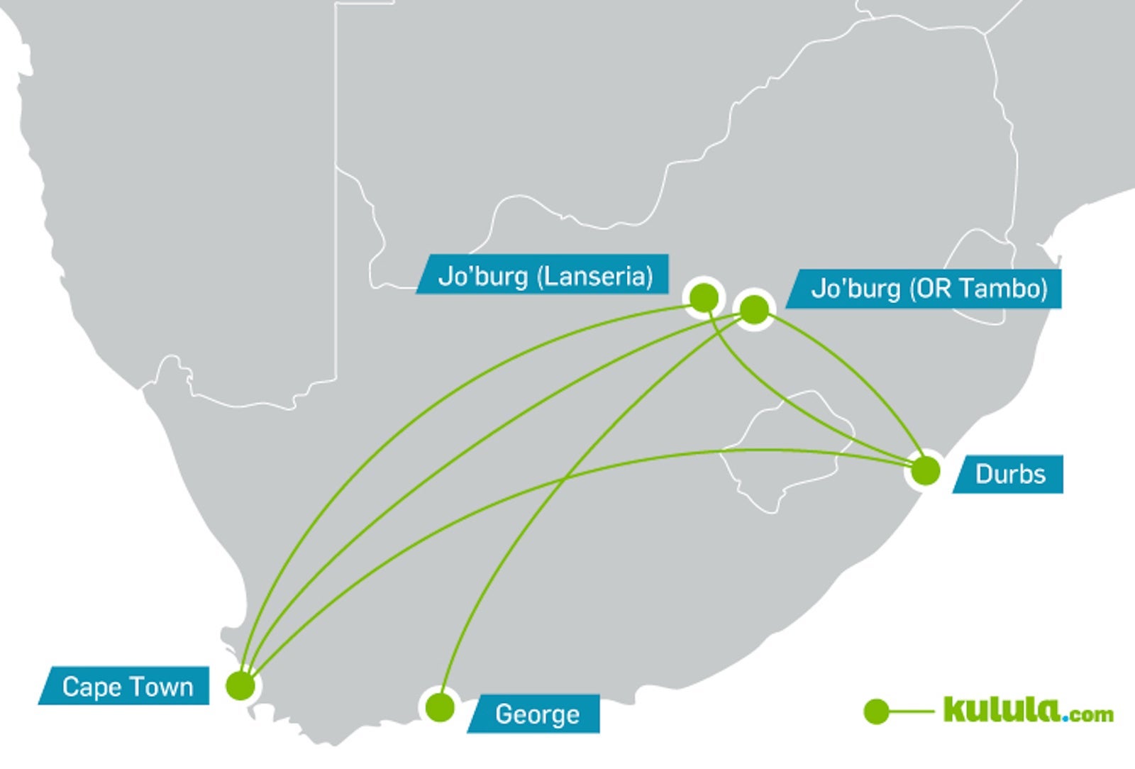 kulula route map