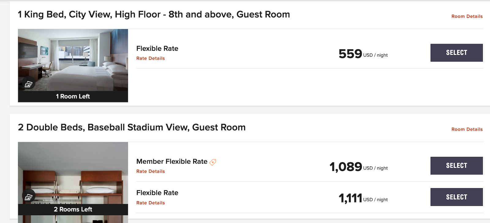 marriott toronto booking screenshot