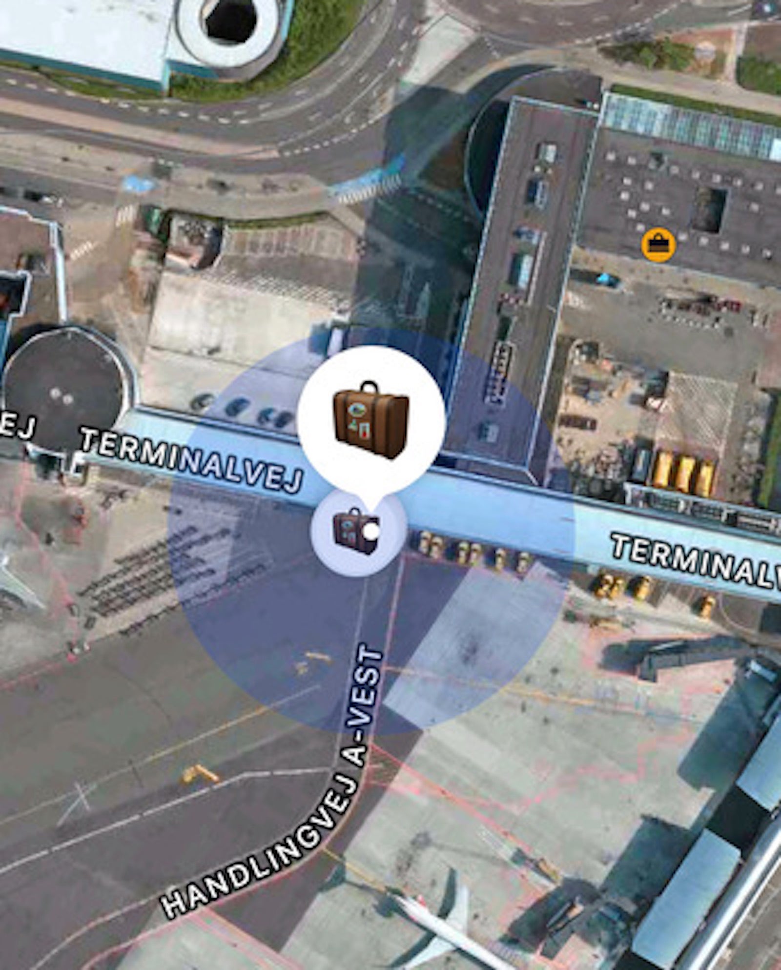 luggage airtag location