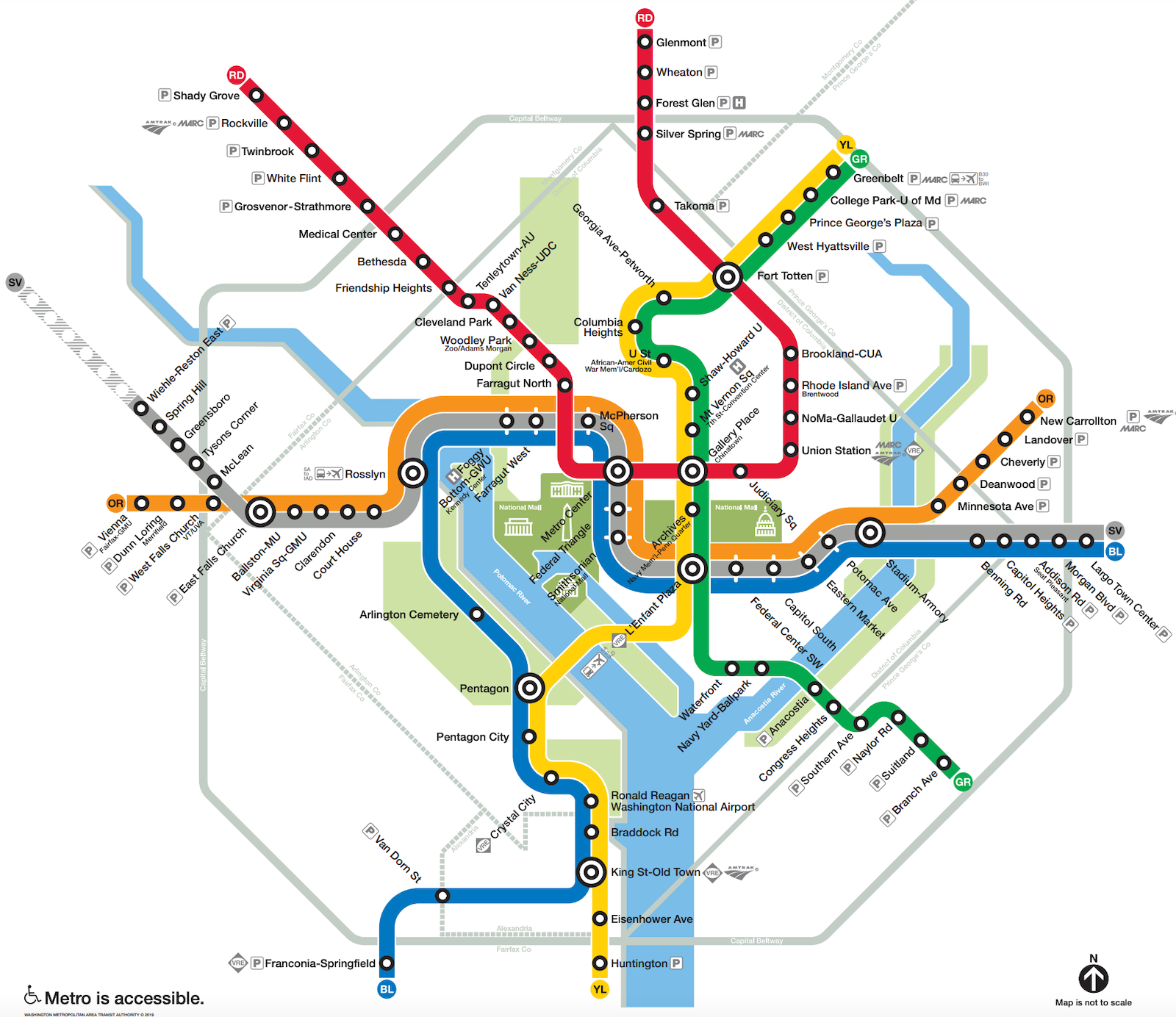 wmata map washington metro