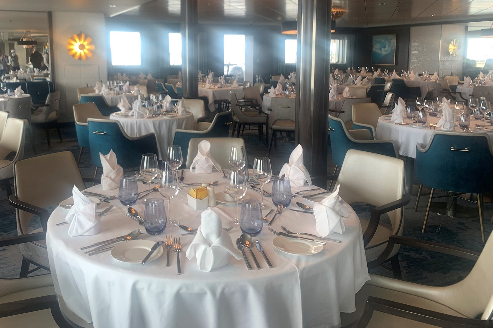 Dining room on Ocean Victory cruise ship