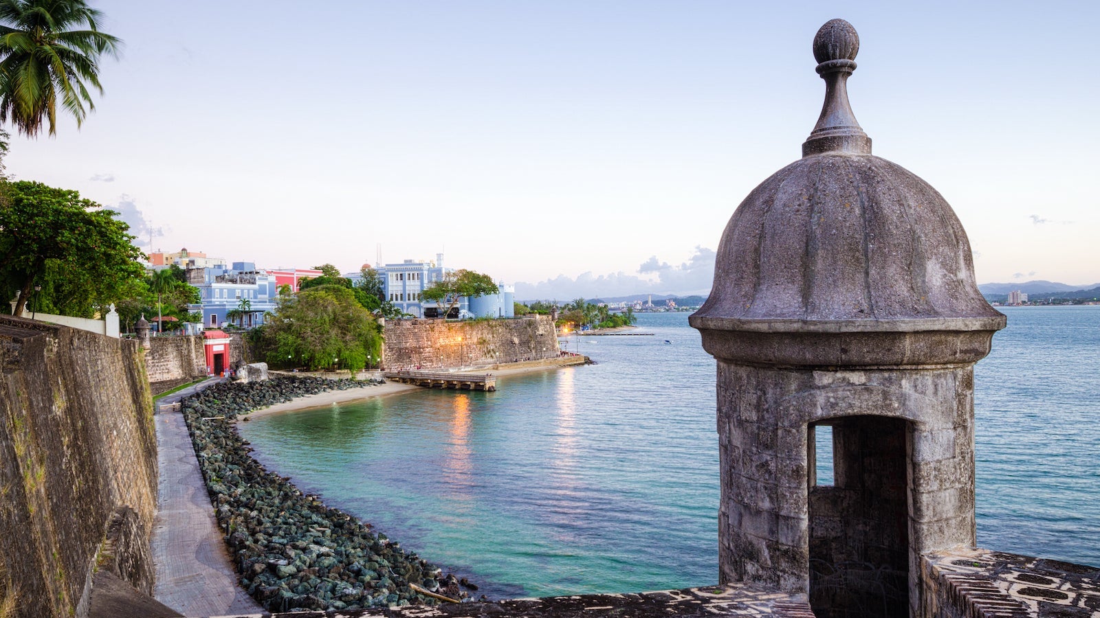 Turret along Old San Juan Wall in Puerto Rico