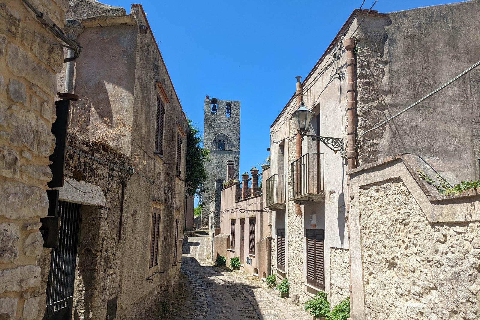 Cobblestone street in Erice