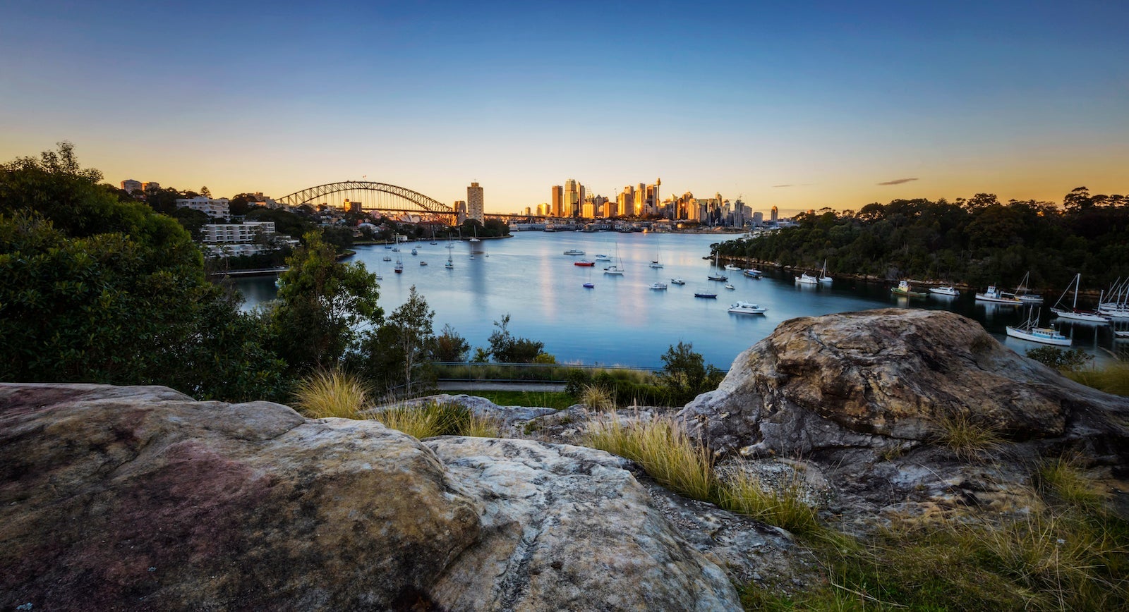 Sydney water and skyline view