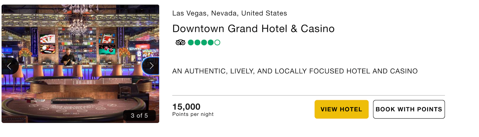 a preferred hotels property in las vegas