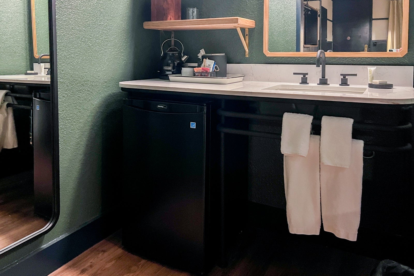Vanity area in hotel room