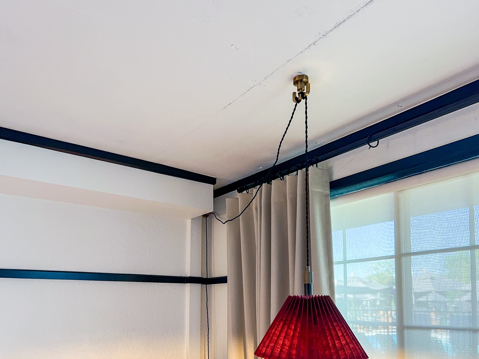 Lamp in hotel room