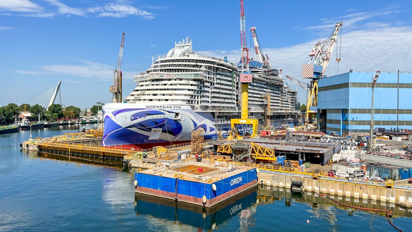 Norwegian Viva in Fincantieri Shipyard in Marghera, Italy