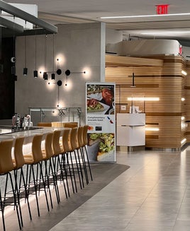 Bar at the Admirals Club at LaGuardia airport