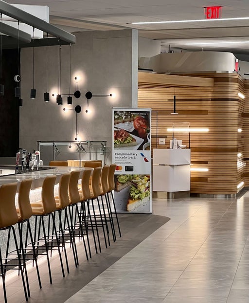 Bar at the Admirals Club at LaGuardia airport