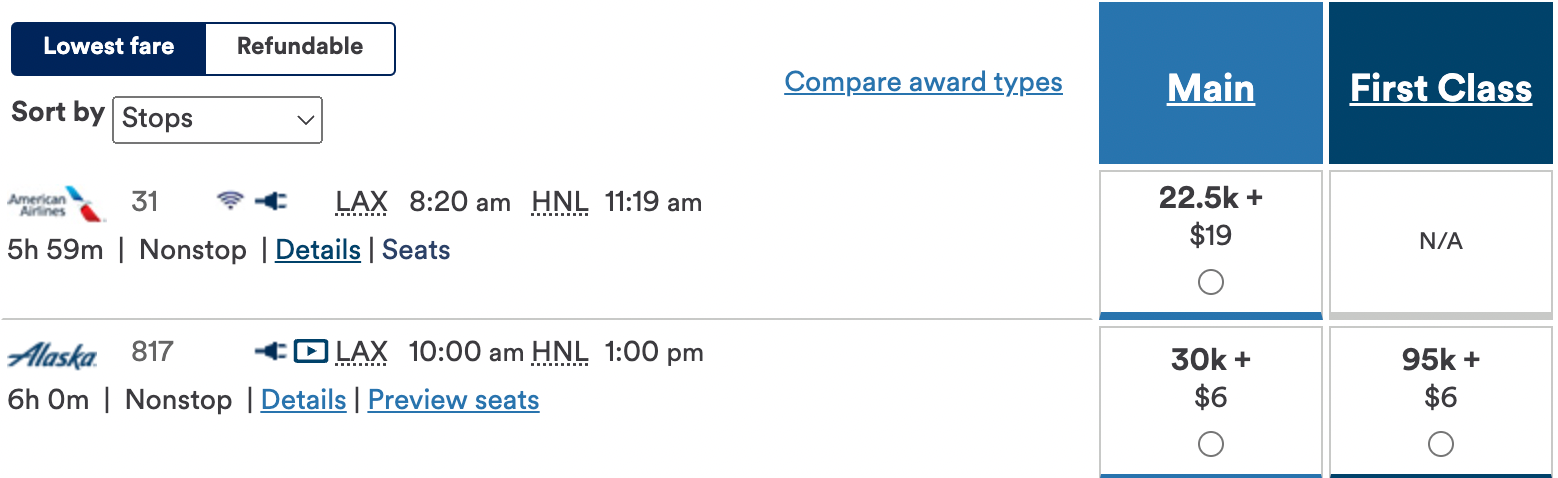 Booking a flight from LAX to HNL