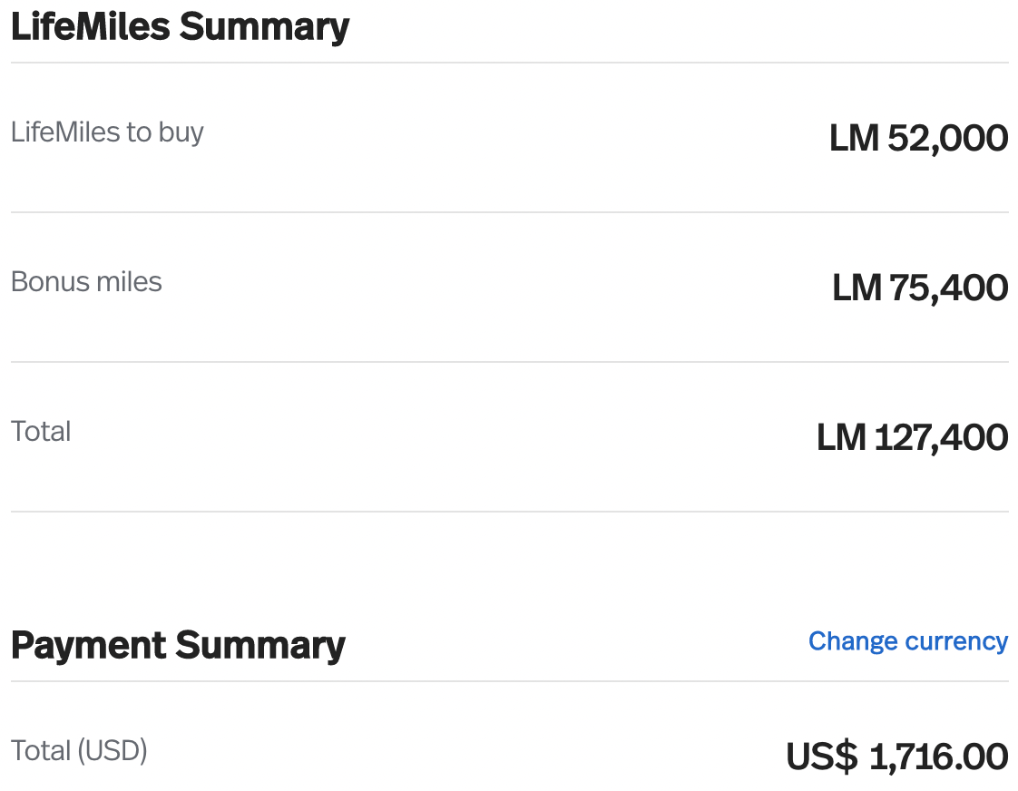 Buying Avianca LifeMiles
