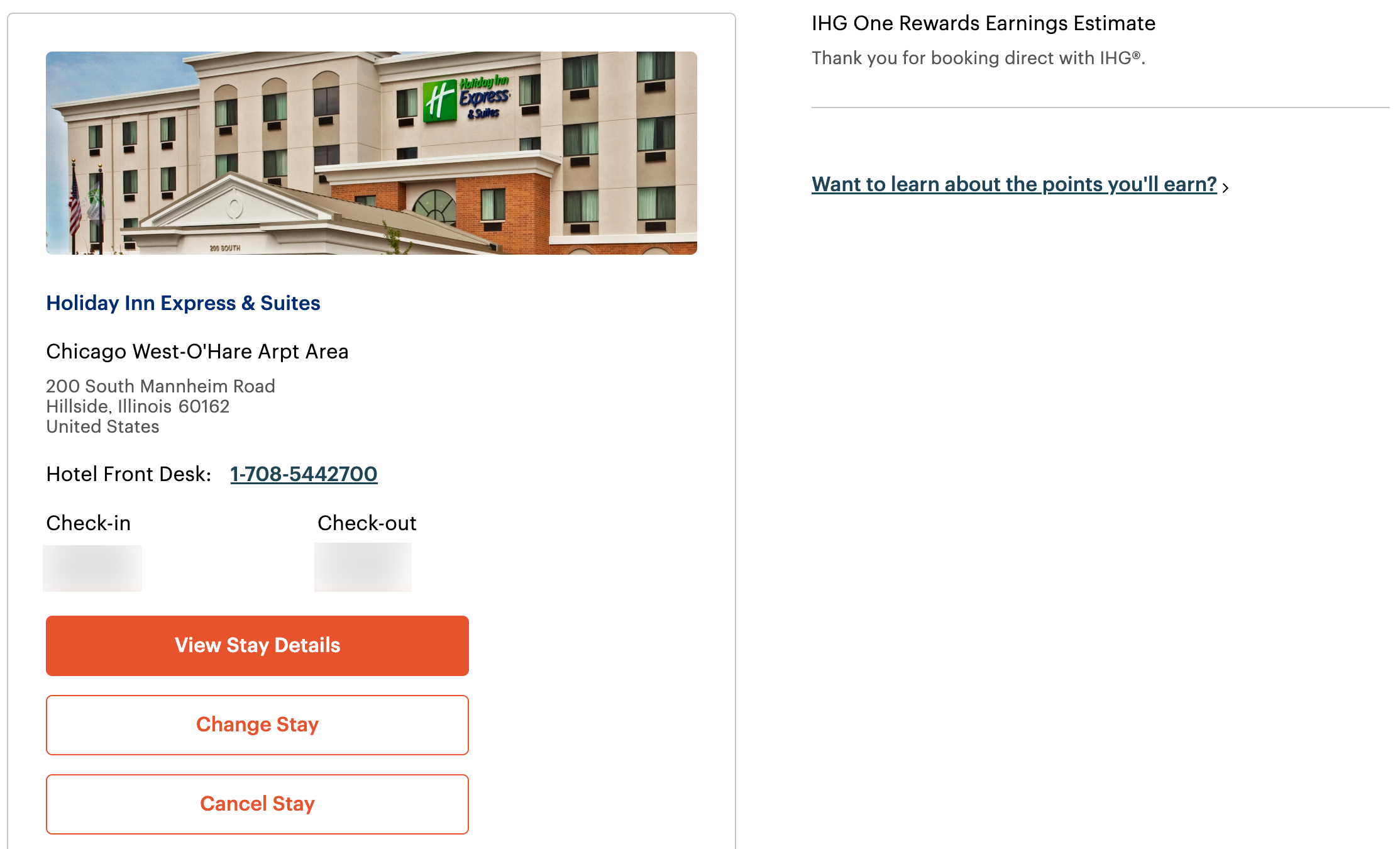 Canceling an IHG award stay
