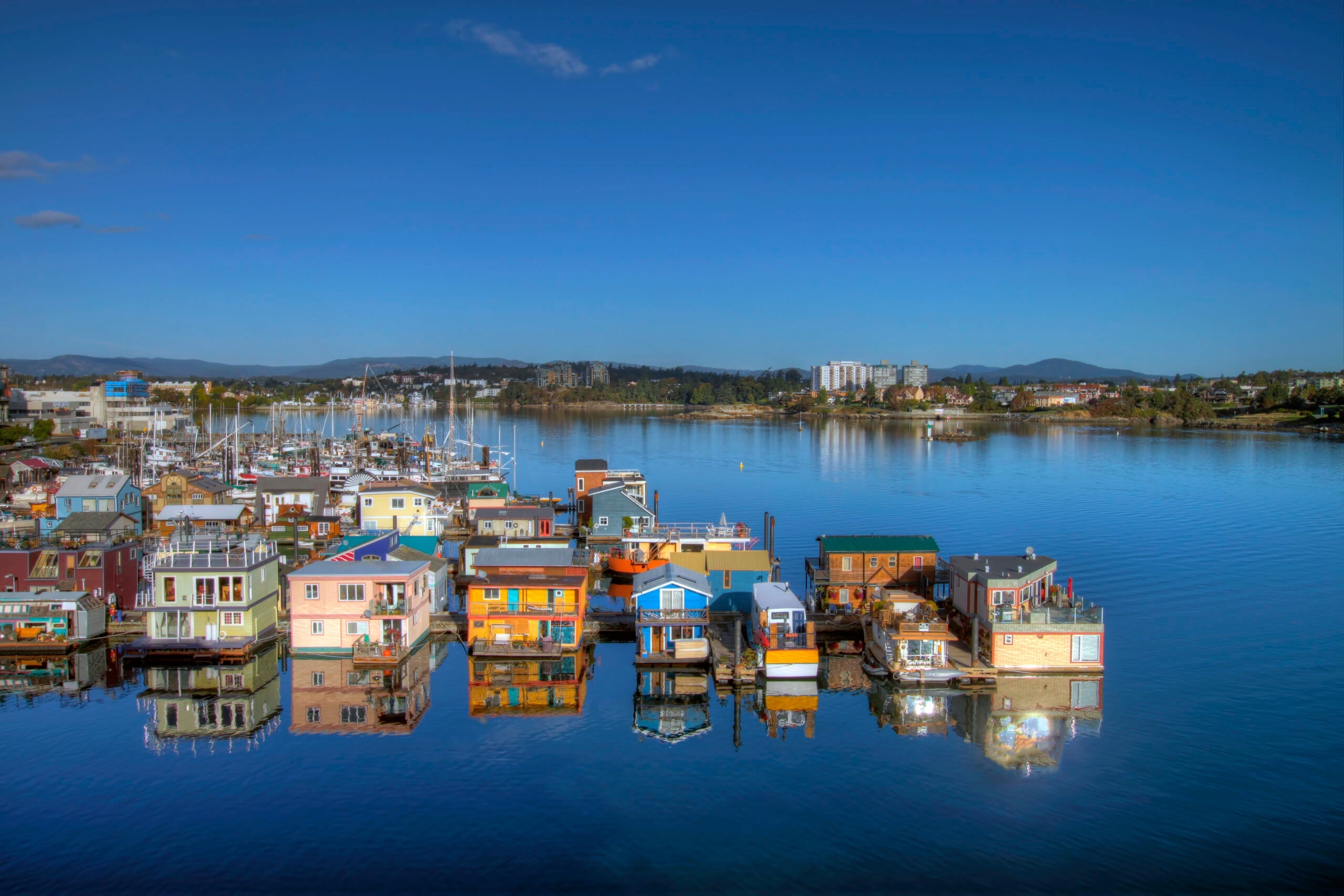 House Boats at Fisherman's Wharf in Victoria BC