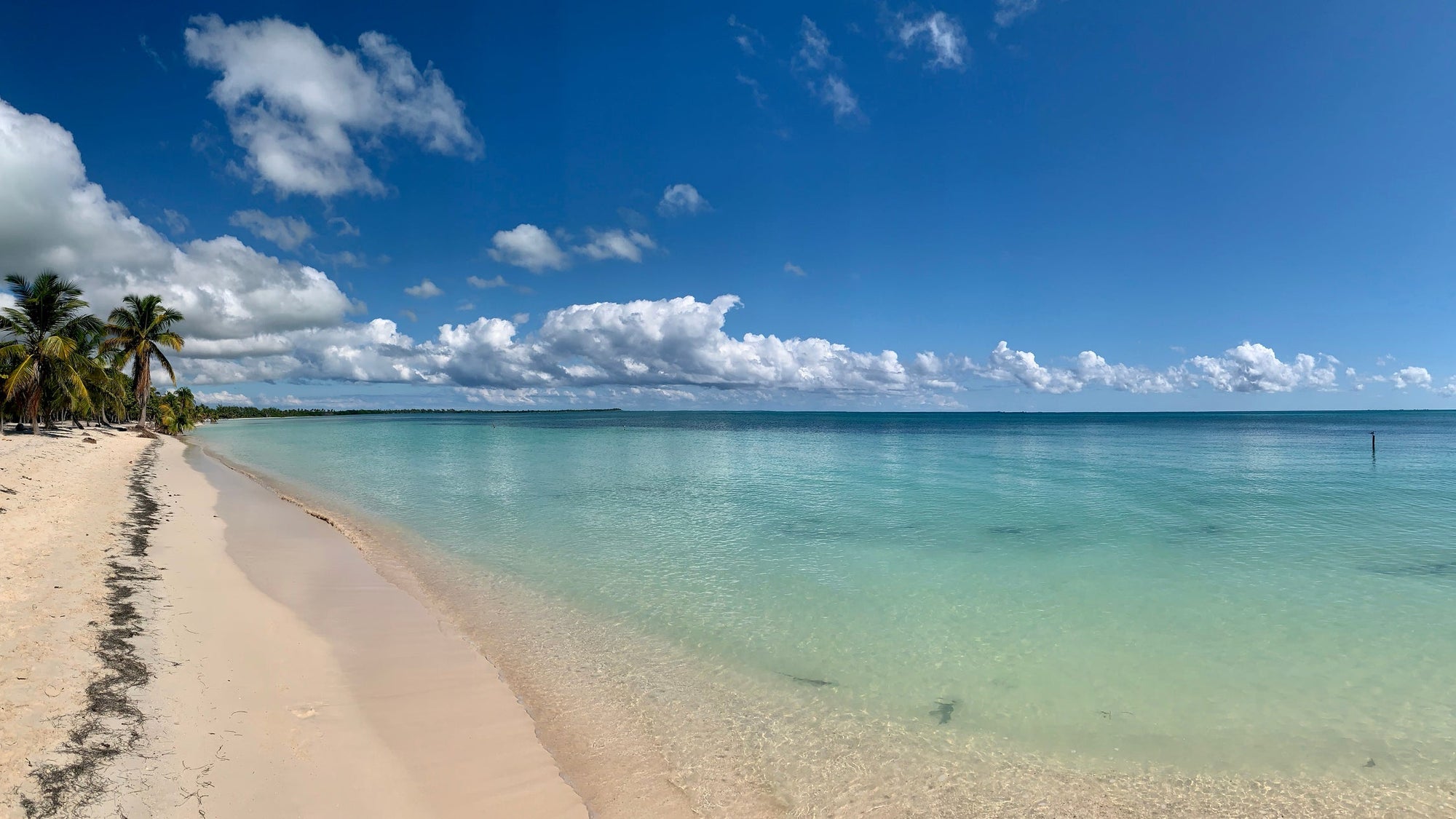 Panoramic view of the Punta Allen beach in Sian Ka‘an National Park