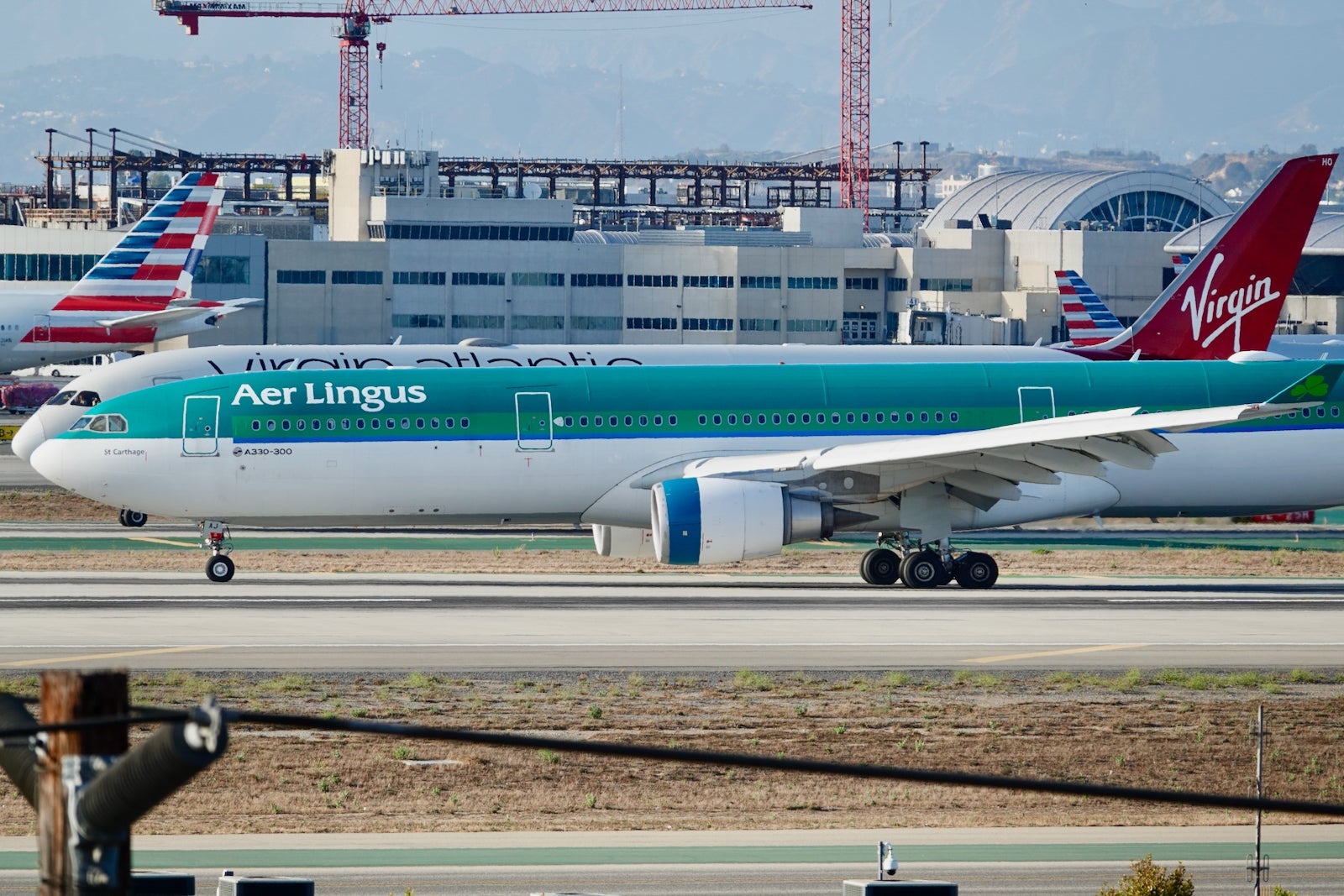 Aer Lingus Airbus A330 on the runway