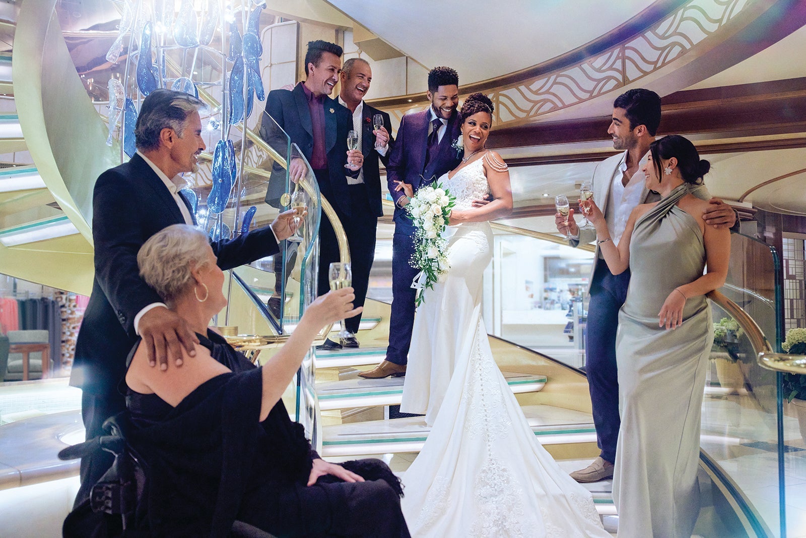 wedding party on cruise ship